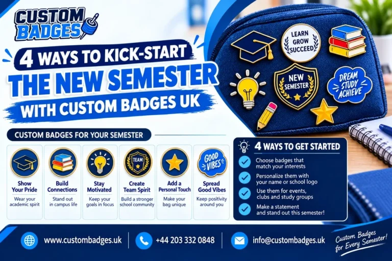 4 Ways To Kick-Start The New Semester With Custom Badges UK