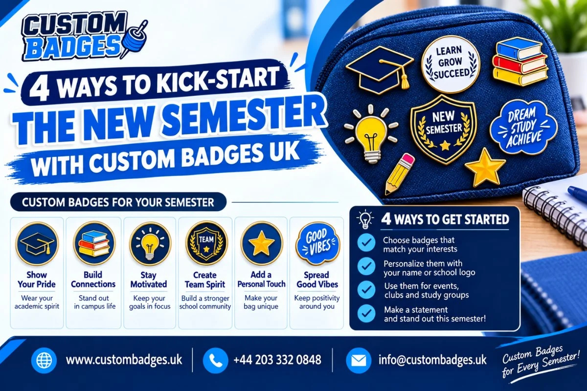 4 Ways To Kick-Start The New Semester With Custom Badges UK